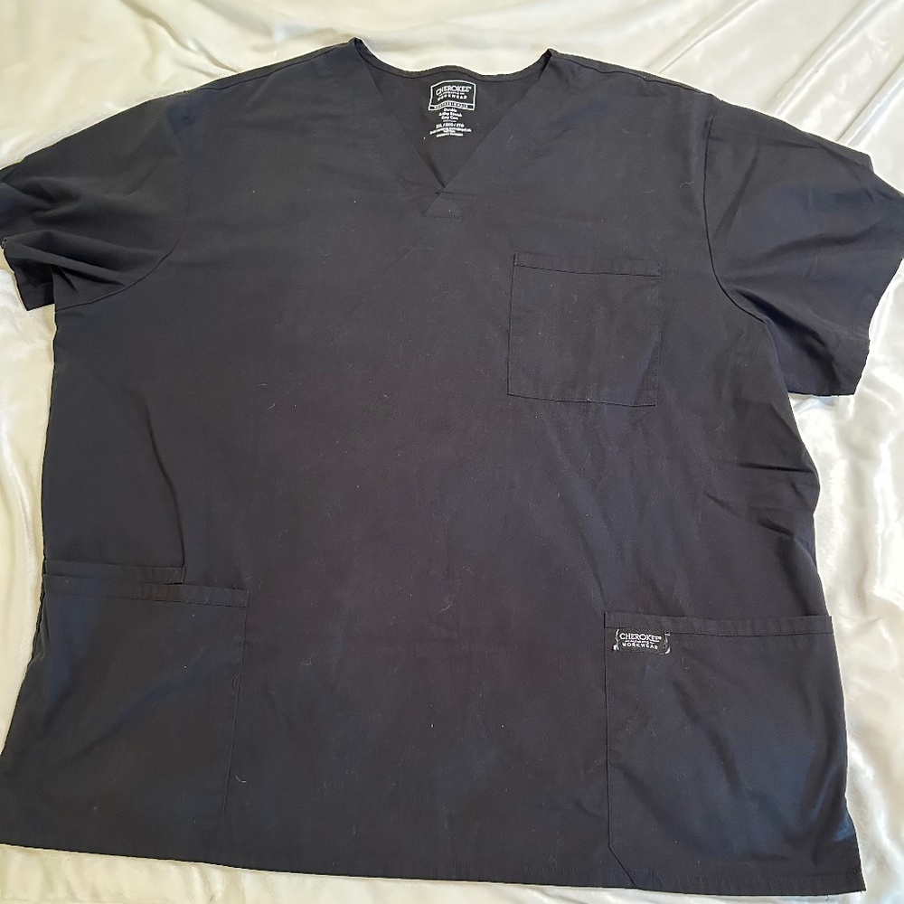 Men's XXL Scrub top Black Cherokee